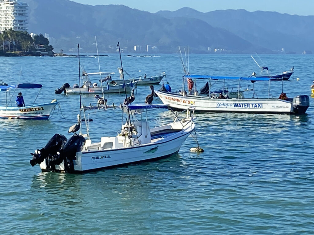 Boats along the Puerto Vallarta Pier