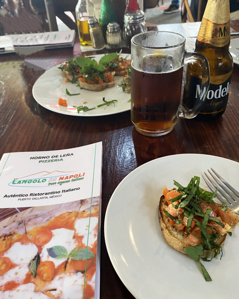 Bruschetta at L'angola Di Napoli in Puerto Vallarta